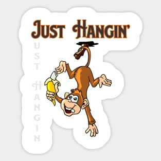 Monkey Just hangin gift Sticker